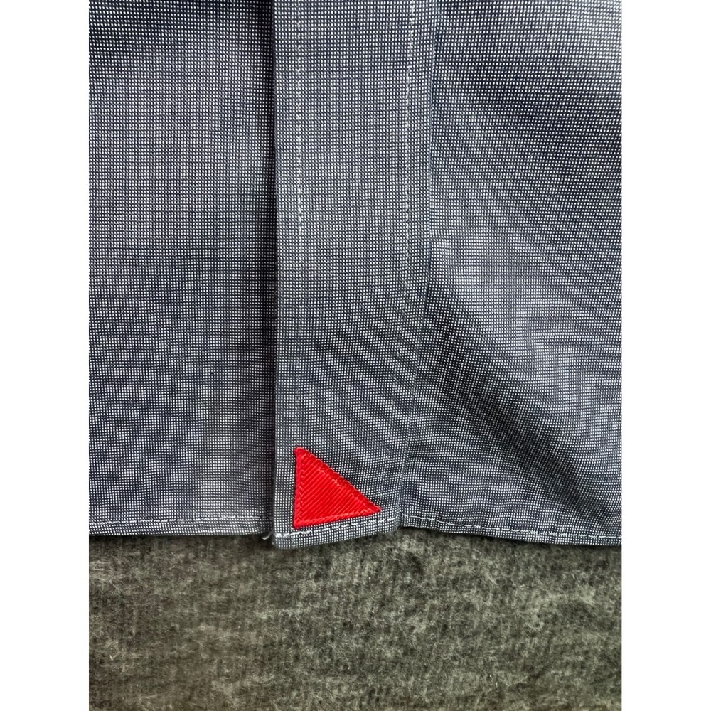 UNTUCKit Pro-Cesare Mens Large Slim Fit Wrinkle Free Navy Button Down Shirt - Picture 4 of 11